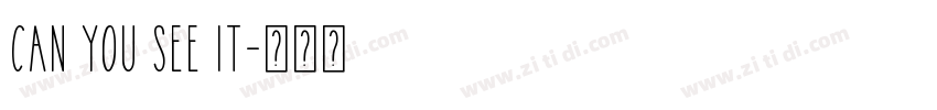 Can you see it字体转换